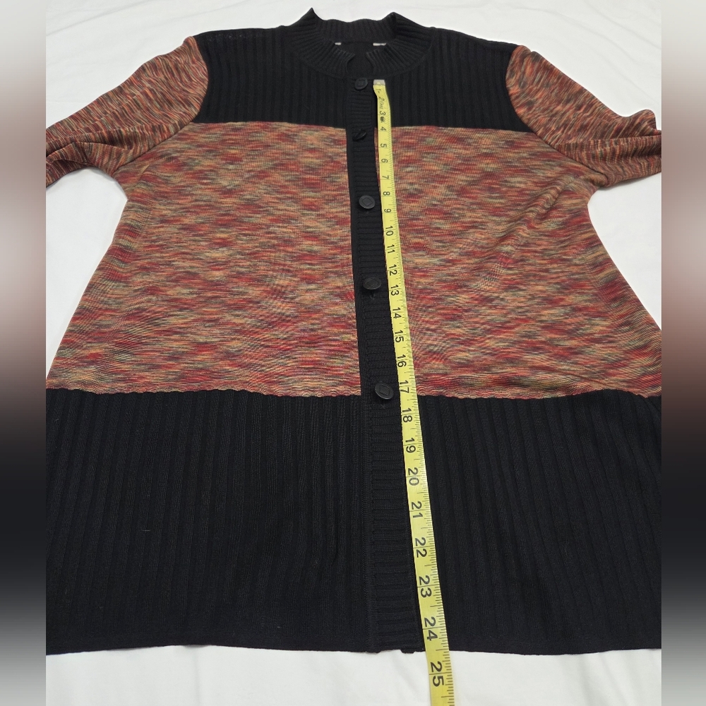 Exclusively Misook Button Down Knit Cardigan M/L - image 7